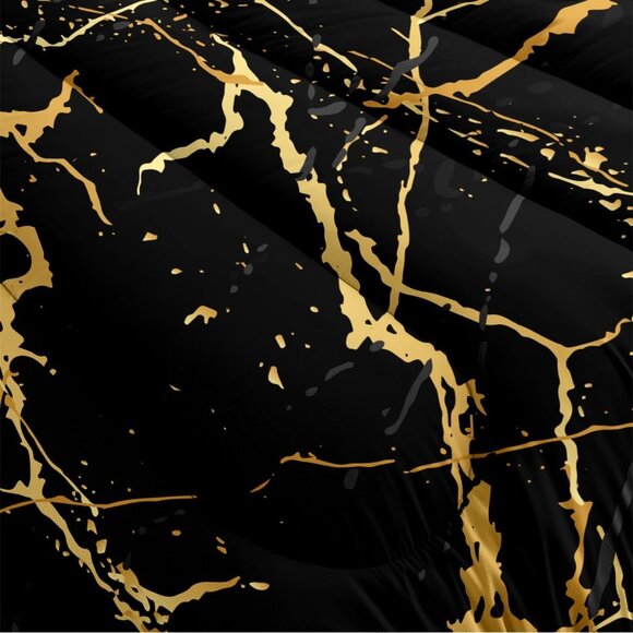 Black Marble Comforter Set Queen SZ - Picture 7 of 7